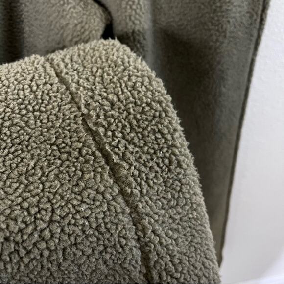 Entire Studios Sherpa Fluffy Green Sweatpants Wide Leg Womens Pant Size L - Picture 7 of 7